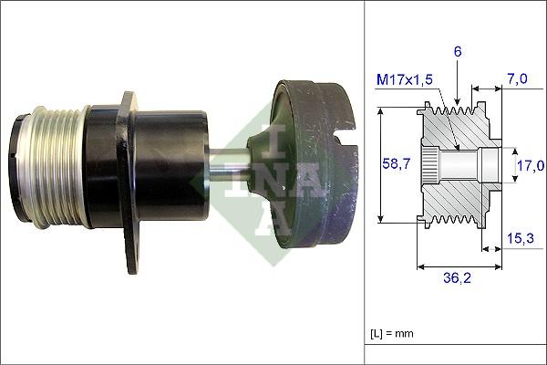 INA 535 0157 10 - Fulie, alternator aaoparts.ro