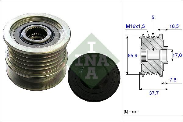 INA 535 0169 10 - Fulie, alternator aaoparts.ro