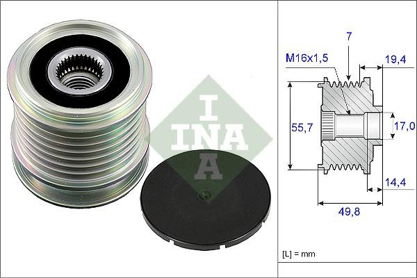 INA 535 0165 10 - Fulie, alternator aaoparts.ro