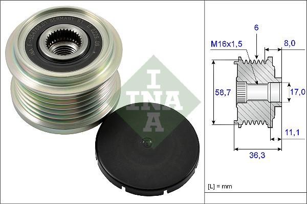 INA 535 0160 10 - Fulie, alternator aaoparts.ro