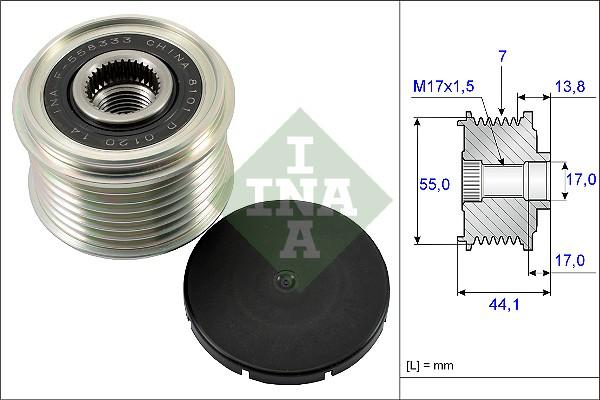 INA 535 0167 10 - Fulie, alternator aaoparts.ro