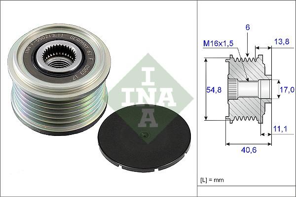 INA 535 0102 10 - Fulie, alternator aaoparts.ro