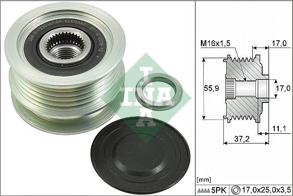 INA 535 0116 10 - Fulie, alternator aaoparts.ro