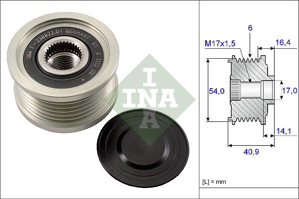 INA 535 0112 10 - Fulie, alternator aaoparts.ro