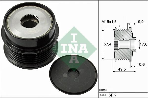 INA 535 0189 10 - Fulie, alternator aaoparts.ro