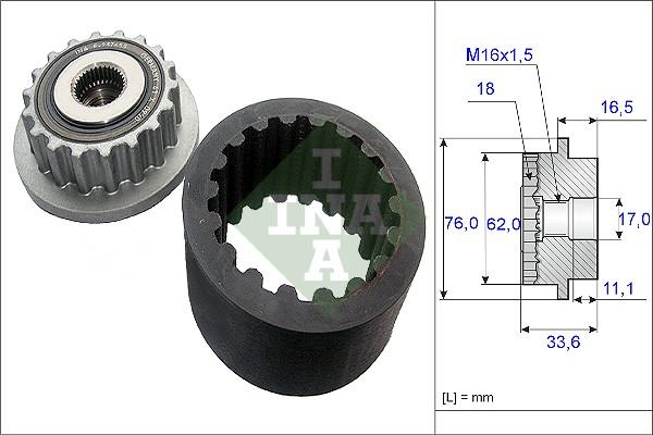 INA 535 0186 10 - Set-mufa ambreiaj flexibil aaoparts.ro