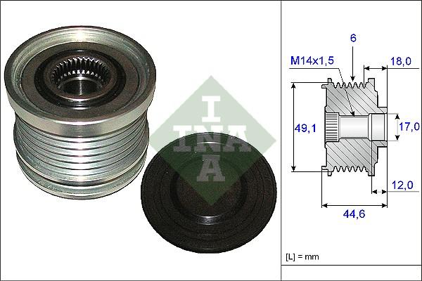 INA 535 0182 10 - Fulie, alternator aaoparts.ro