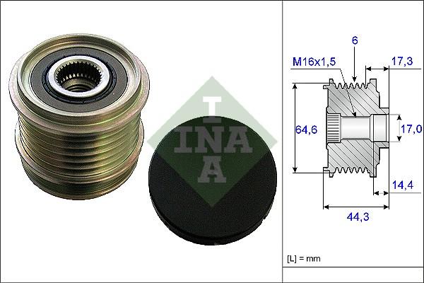 INA 535 0130 10 - Fulie, alternator aaoparts.ro