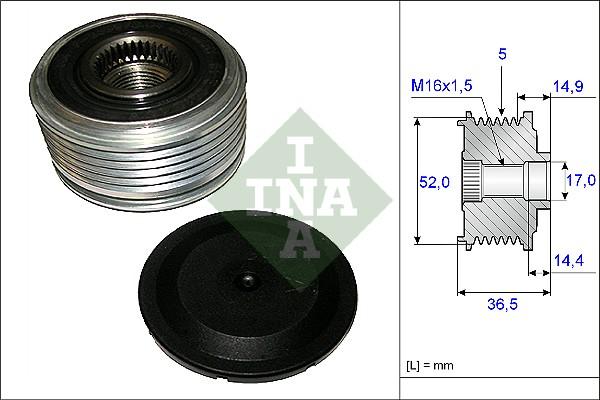 INA 535 0129 10 - Fulie, alternator aaoparts.ro