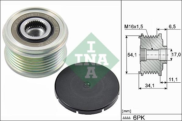 INA 535 0179 10 - Fulie, alternator aaoparts.ro