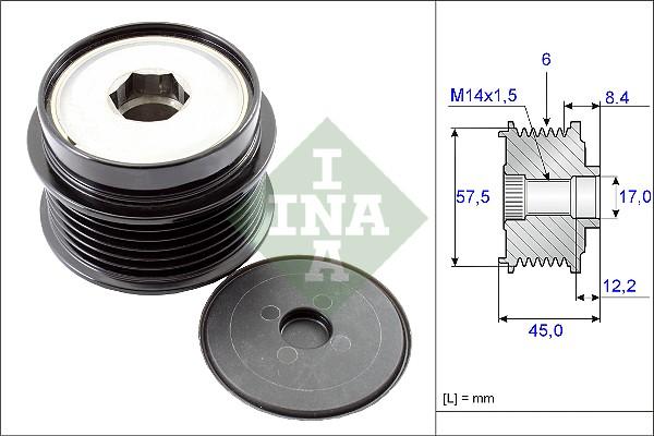 INA 535 0174 10 - Fulie, alternator aaoparts.ro