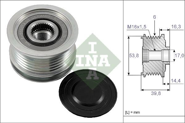 INA 535 0170 10 - Fulie, alternator aaoparts.ro