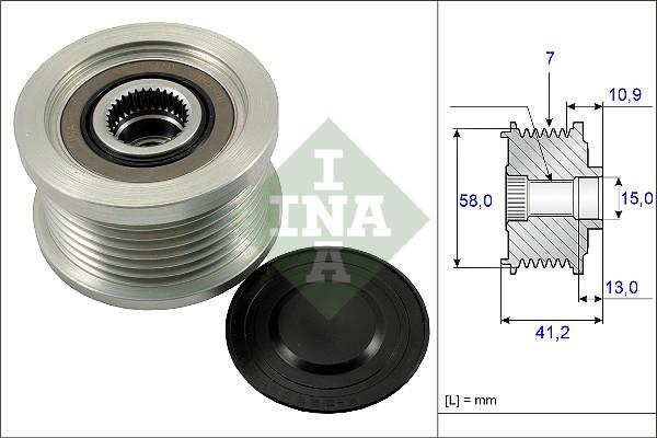 INA 535 0173 10 - Fulie, alternator aaoparts.ro