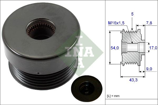 INA 535 0172 10 - Fulie, alternator aaoparts.ro