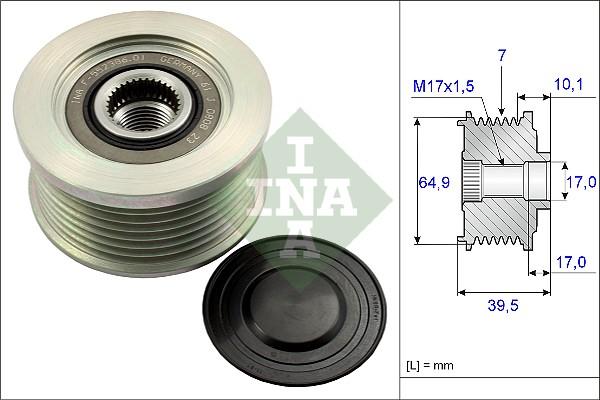 INA 535 0177 10 - Fulie, alternator aaoparts.ro