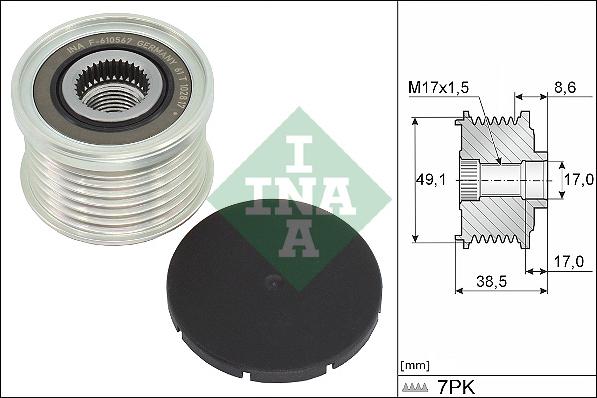 INA 535 0344 10 - Fulie, alternator aaoparts.ro