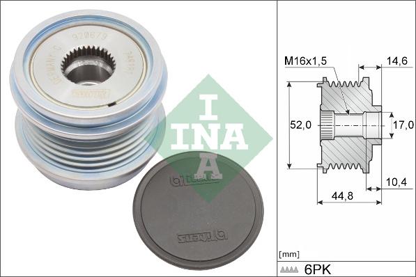 INA 535 0343 10 - Fulie, alternator aaoparts.ro