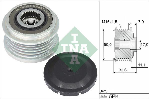 INA 535 0359 10 - Fulie, alternator aaoparts.ro
