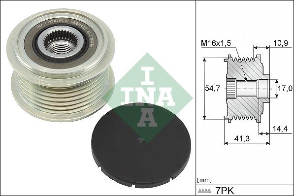 INA 535 0351 10 - Fulie, alternator aaoparts.ro