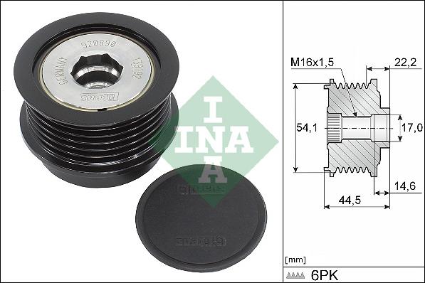 INA 535 0352 10 - Fulie, alternator aaoparts.ro