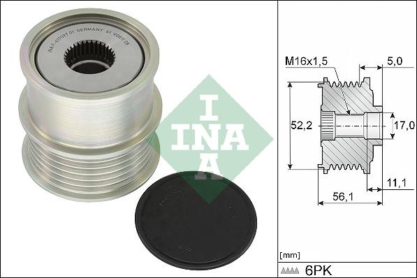 INA 535 0363 10 - Fulie, alternator aaoparts.ro