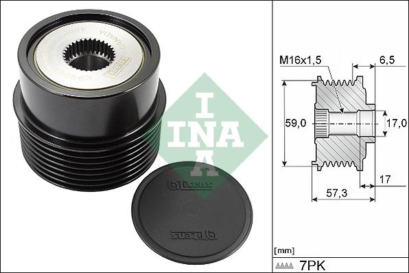 INA 535 0314 10 - Fulie, alternator aaoparts.ro