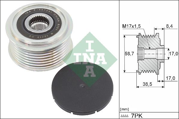 INA 535 0318 10 - Fulie, alternator aaoparts.ro