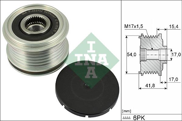 INA 535 0317 10 - Fulie, alternator aaoparts.ro