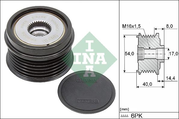 INA 535 0334 10 - Fulie, alternator aaoparts.ro