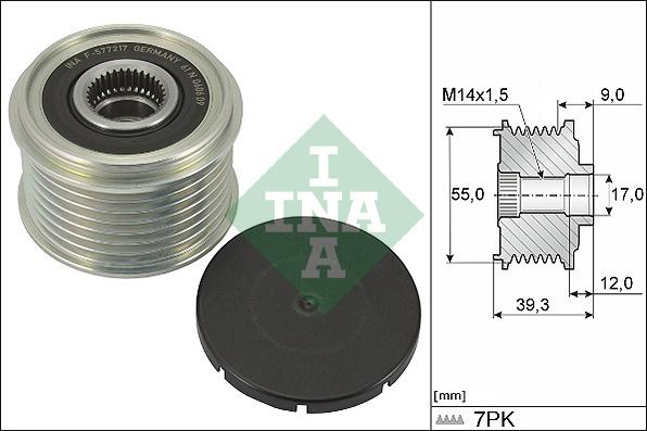 INA 535 0330 10 - Fulie, alternator aaoparts.ro
