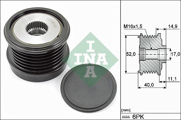 INA 535 0293 10 - Fulie, alternator aaoparts.ro