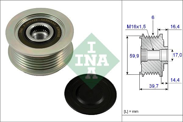 INA 535 0241 10 - Fulie, alternator aaoparts.ro