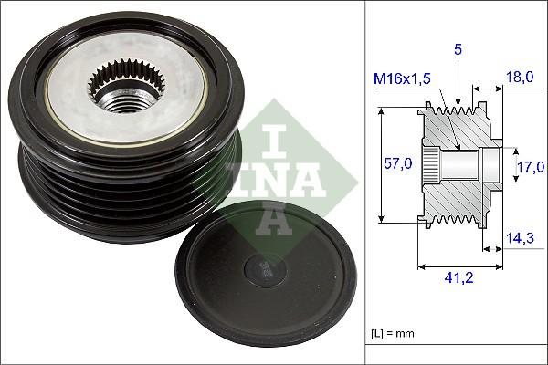 INA 535 0248 10 - Fulie, alternator aaoparts.ro