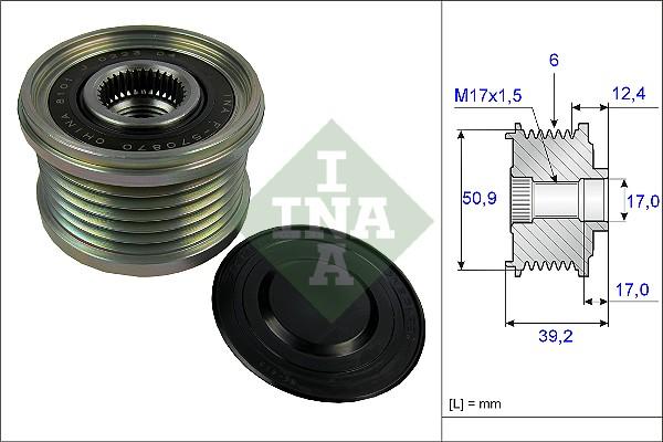 INA 535 0247 10 - Fulie, alternator aaoparts.ro