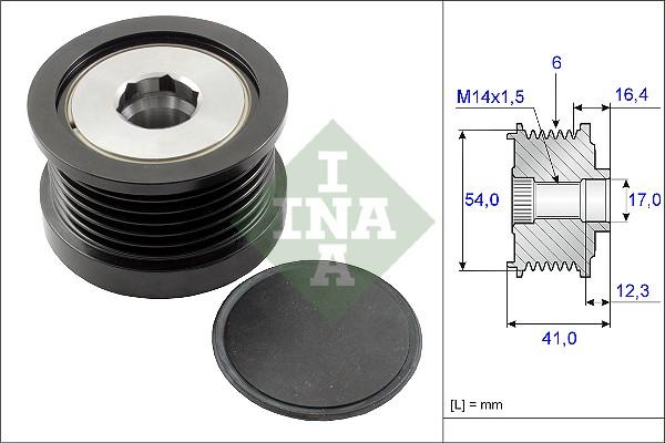 INA 535 0259 10 - Fulie, alternator aaoparts.ro