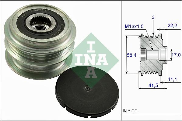 INA 535 0269 10 - Fulie, alternator aaoparts.ro