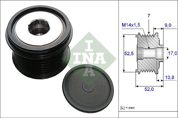 INA 535 0209 10 - Fulie, alternator aaoparts.ro