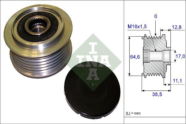 INA 535 0201 10 - Fulie, alternator aaoparts.ro