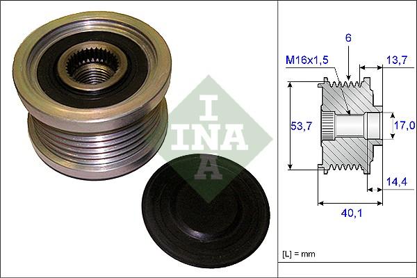 INA 535 0202 10 - Fulie, alternator aaoparts.ro