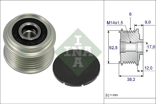 INA 535 0219 10 - Fulie, alternator aaoparts.ro