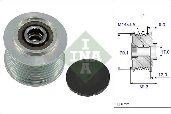 INA 535 0214 10 - Fulie, alternator aaoparts.ro