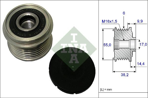 INA 535 0216 10 - Fulie, alternator aaoparts.ro