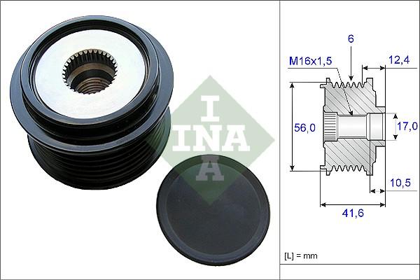 INA 535 0210 10 - Fulie, alternator aaoparts.ro