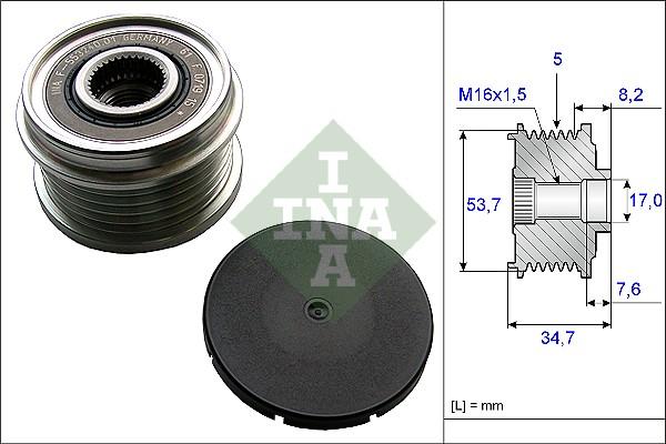 INA 535 0211 10 - Fulie, alternator aaoparts.ro