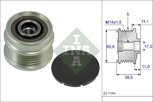 INA 535 0218 10 - Fulie, alternator aaoparts.ro