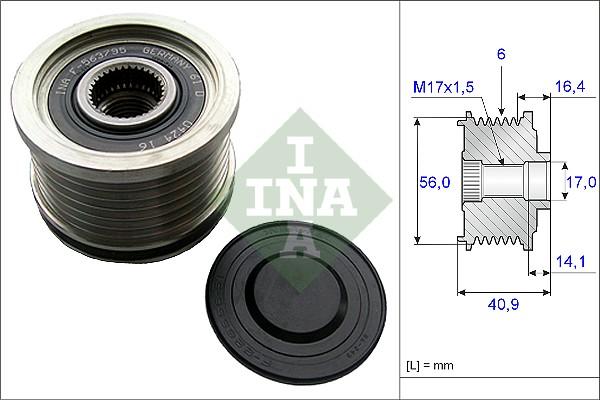 INA 535 0213 10 - Fulie, alternator aaoparts.ro