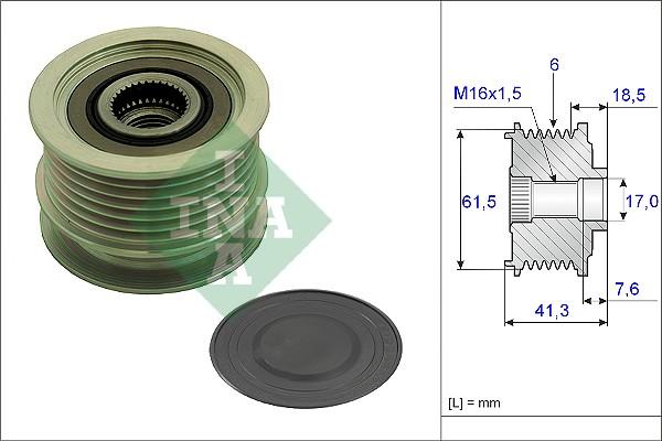 INA 535 0234 10 - Fulie, alternator aaoparts.ro