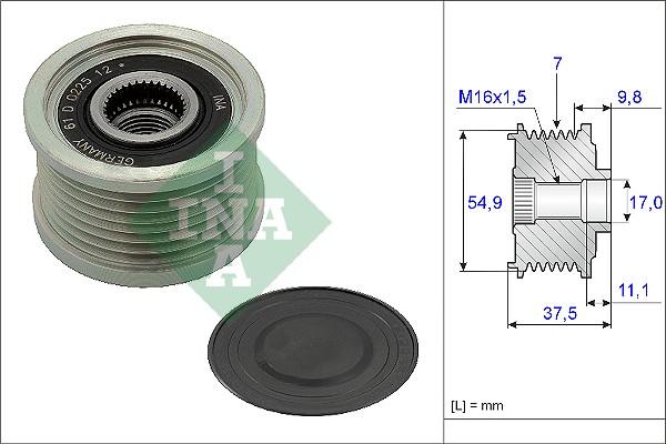 INA 535 0235 10 - Fulie, alternator aaoparts.ro