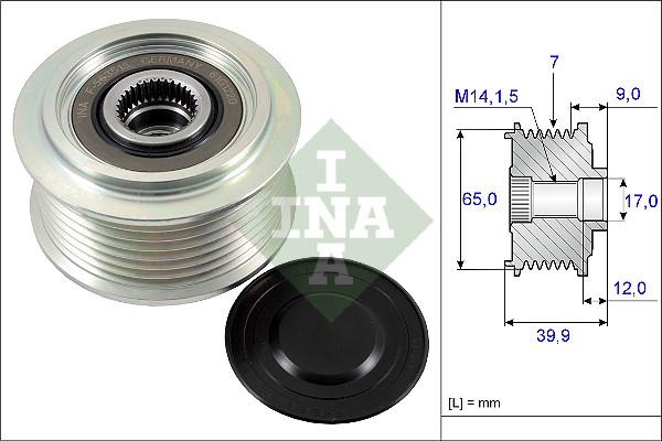 INA 535 0229 10 - Fulie, alternator aaoparts.ro