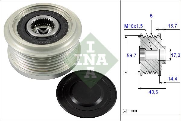 INA 535 0228 10 - Fulie, alternator aaoparts.ro